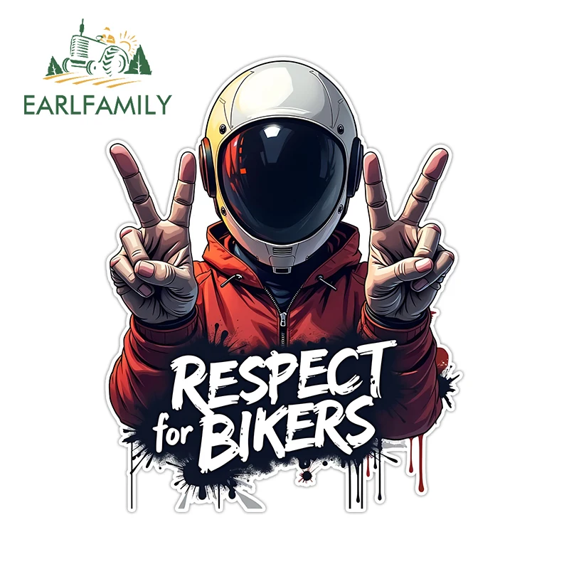 

EARLFAMILY респиратор для байкеров, граффити, автомобильные наклейки, крутые мультяшные наклейки для ноутбука, гардероба, забавные водонепроницаемые автомобильные товары