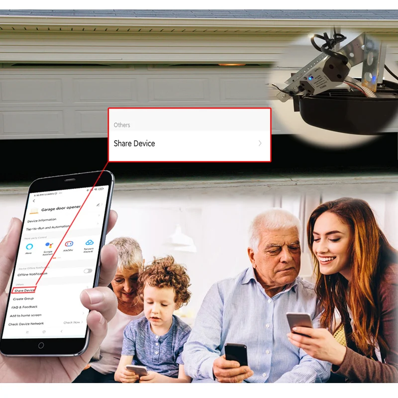 Смарт-приложение Tuya Smart Life Wi-Fi контроллер открывания Гаражных дверей таймер