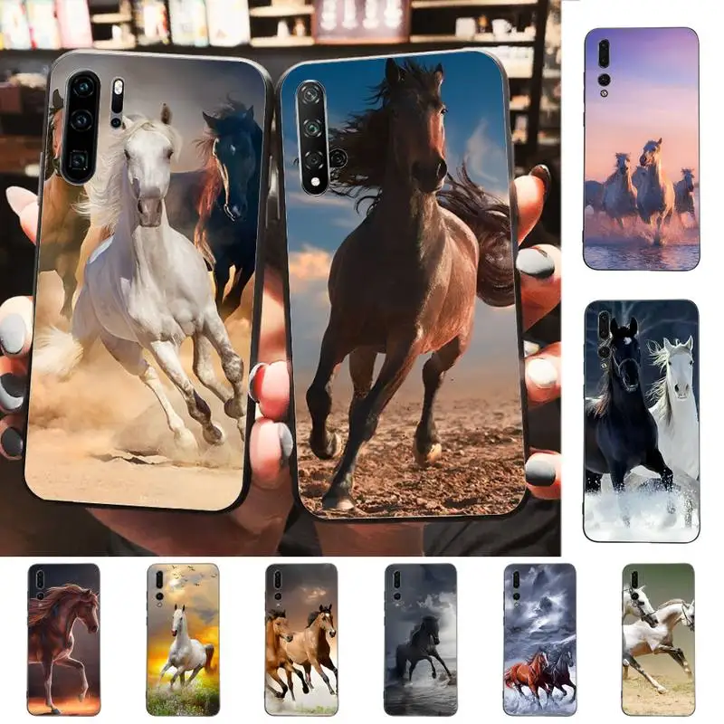 

Running Horse Animal Phone Case for Huawei P30 40 20 10 8 9 lite pro plus Psmart2019