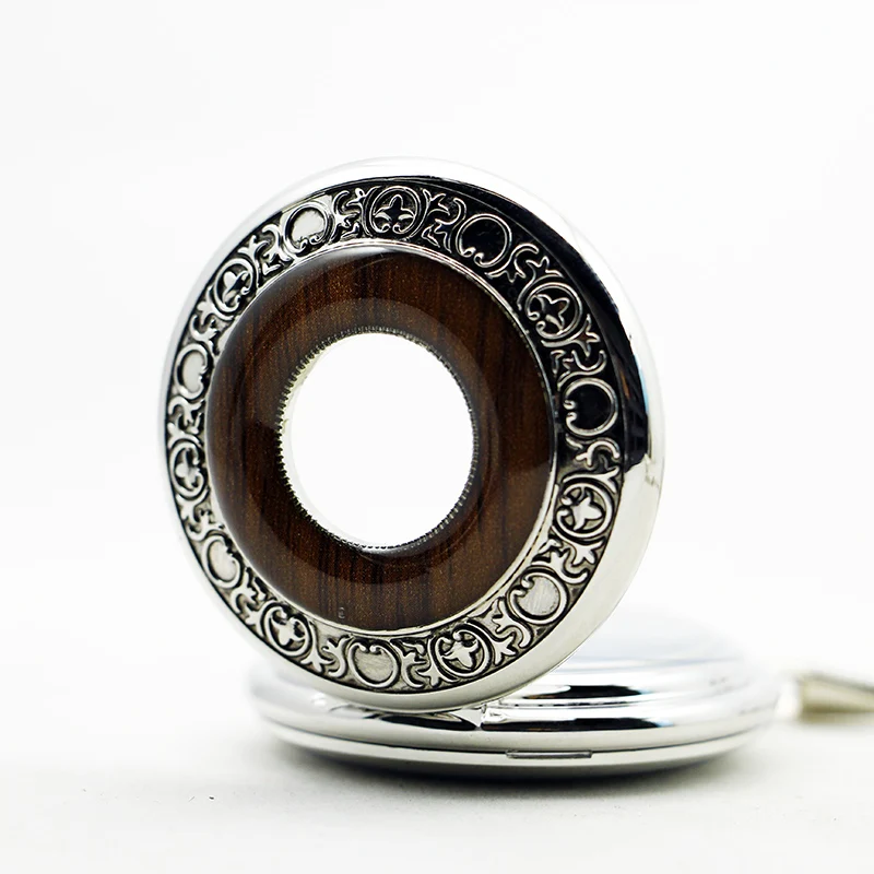 Engraved Mechanical Pocket Watch Roman Numeral Display Vintage Strap Chain Pendant Clock Mens Womens Fashion Gifts