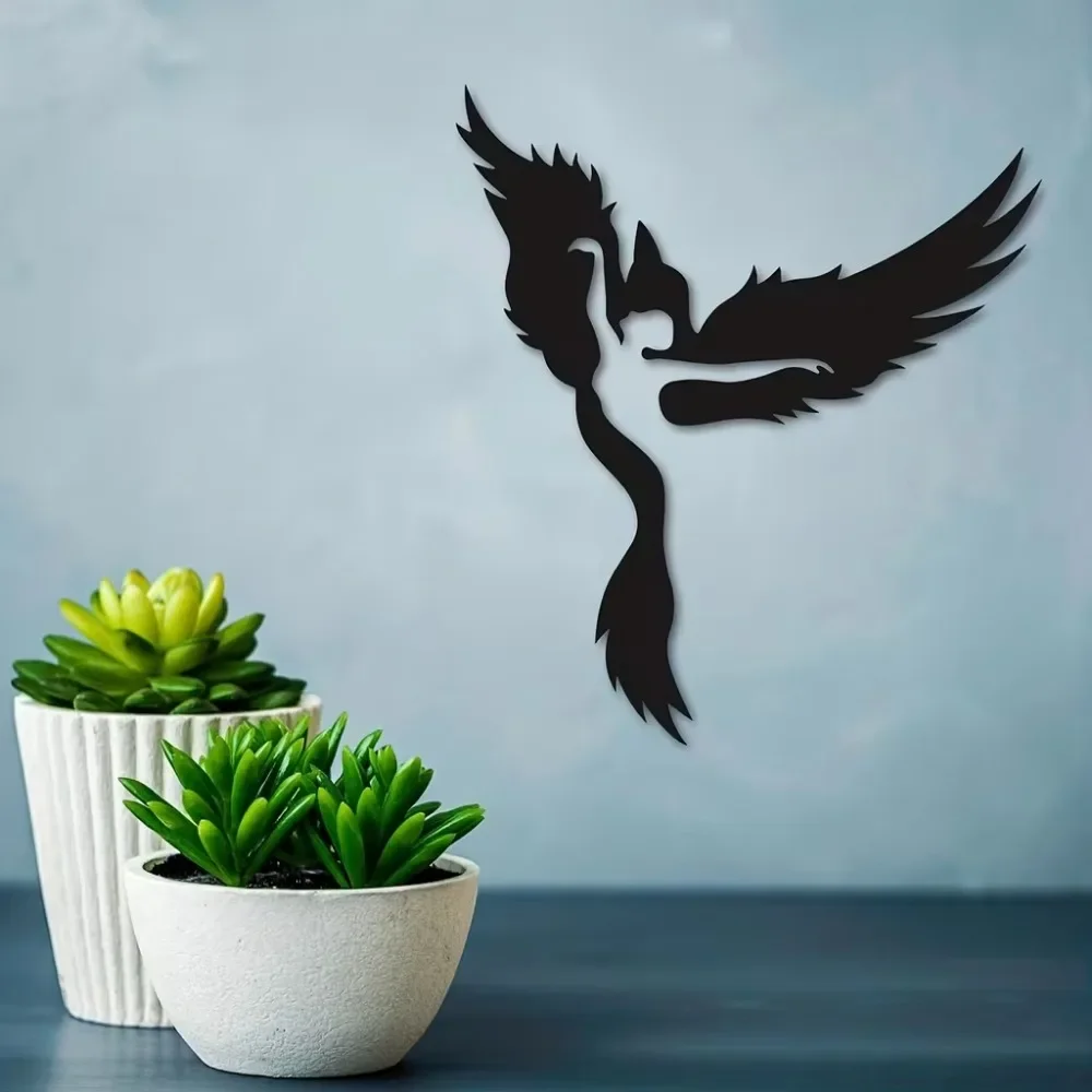Металлический Настенный Декор Феникса Железная Скульптура В Форме Человека