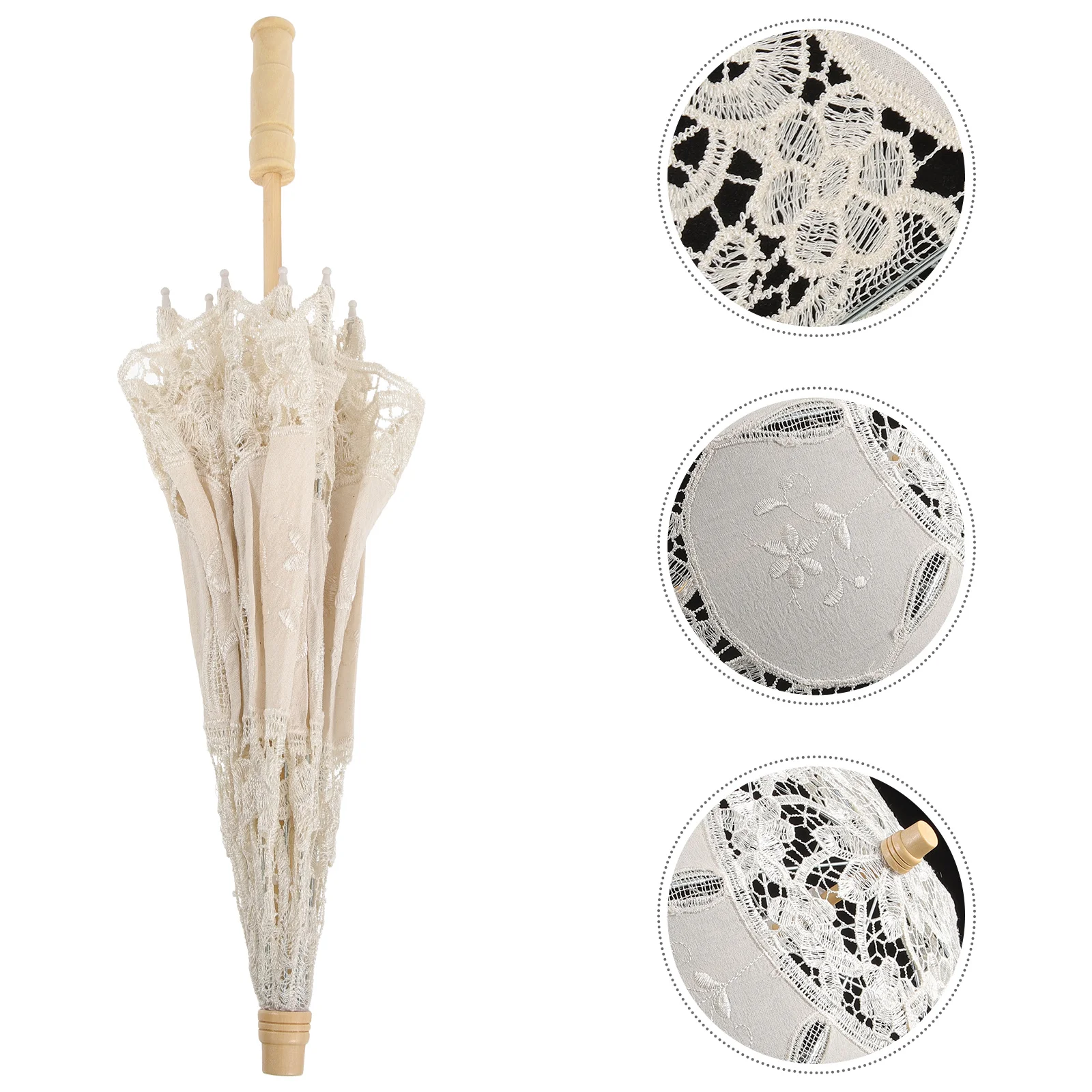 

Lace Umbrella Trim Bridal Decoration Handmade Parasol Craft Ladies Fabric Bride