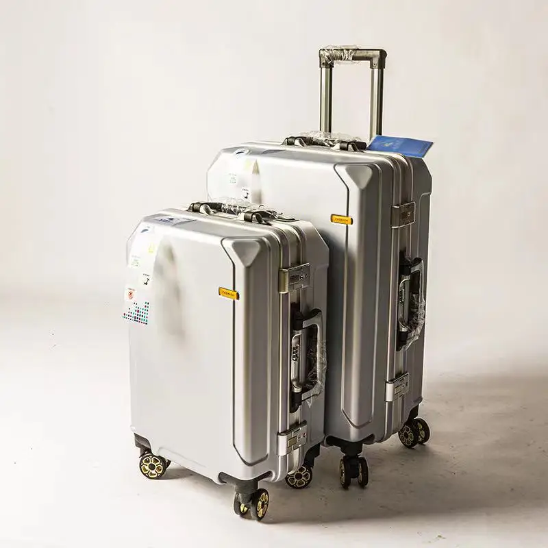 Suitcase Aircraft Hand Luggage Station Wagon PC Rigid Four Wheel New Aluminum Frame Trolley Case 2022 New Case
