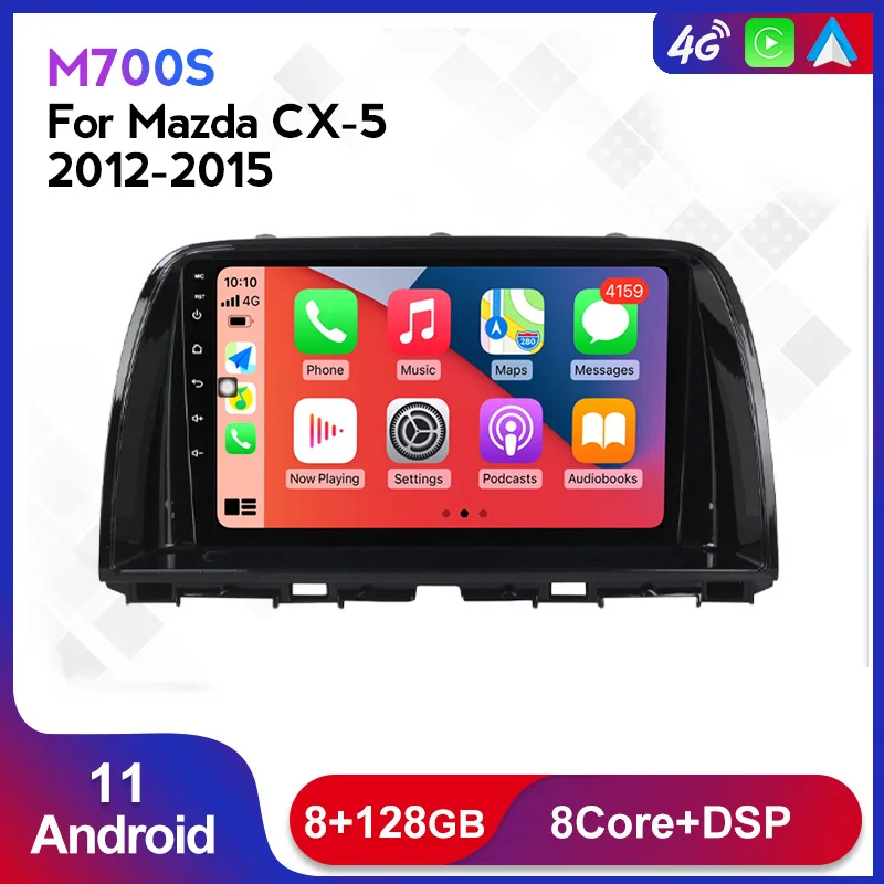 

8+128G Android 11 Car Multimedia Video Player For Mazda CX5 CX-5 CX 5 2012-2015 GPS Navi Radio Stereo 4G Lte WIFI Carplay Auto