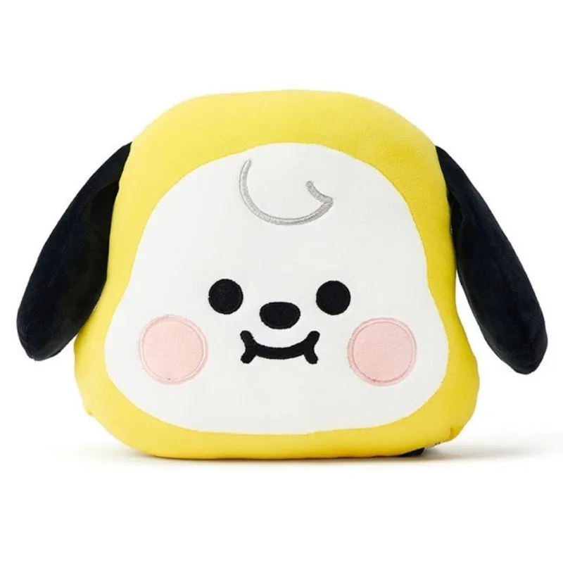 Фото Подушка в форме лица BT21: Милая, модная, мультяшная, персонализированная, креативная автомобильная подушка-подголовник, игрушка-кукла, подарок на день рождения для друзей №4
