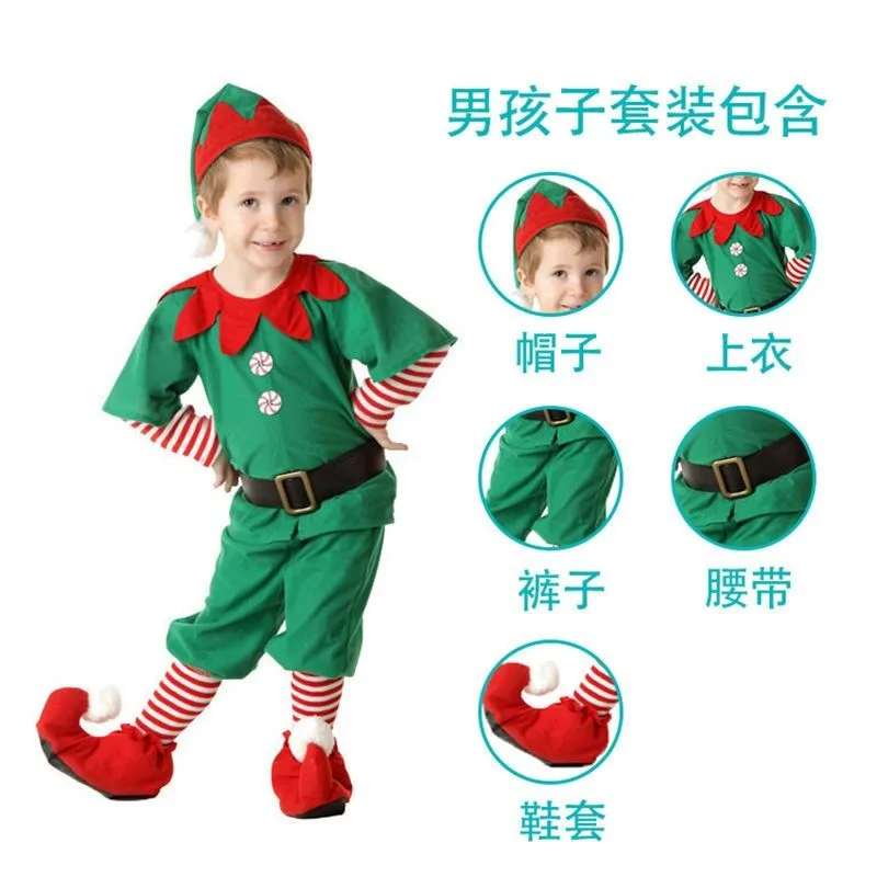 

Рождественский костюм, праздничное платье, костюм Санта-Клауса для мальчиков и девочек, костюм для родителей и детей дошкольного возраста, ...