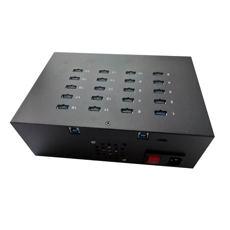 

USB 3.0 Hub Industrial 20 Port Hub Charging Station Support Mobile Devices Tablets