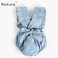 rinilucia fashion baby girls romper cotton sleeveless ruffles baby rompers infant playsuit jumpsuits cute newborn clothes