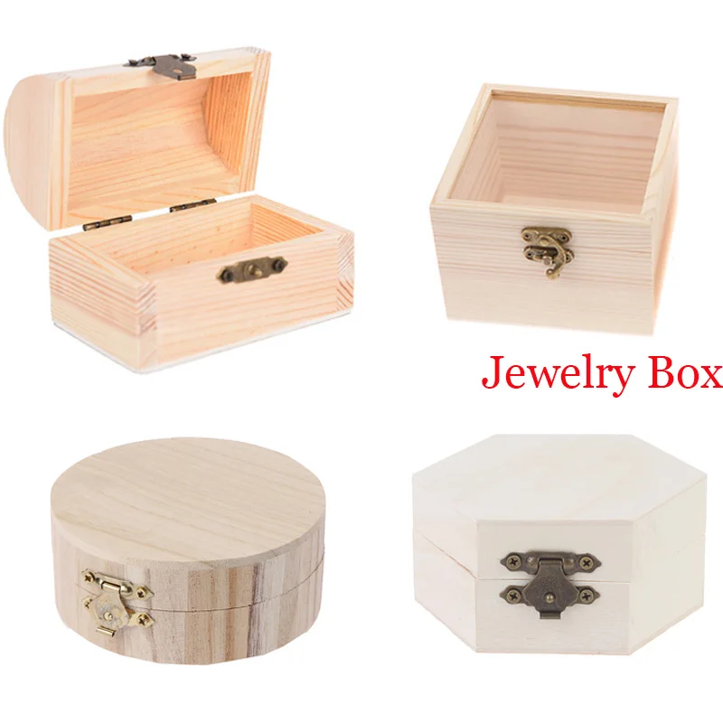 With Lid Wooden Storage Box Wedding Gift Box Craft Boxes