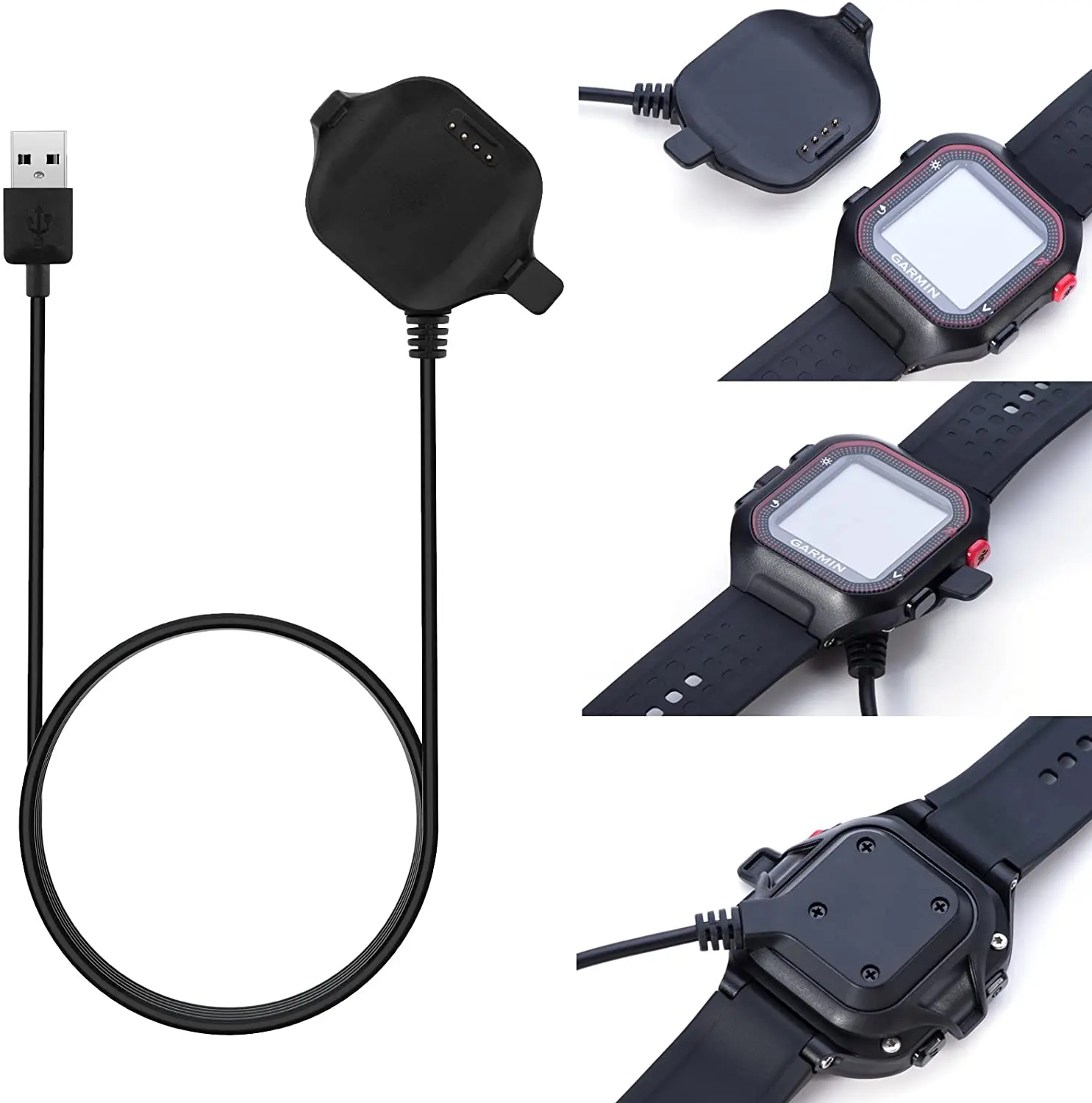 

Сменный мужской t USB-адаптер для зарядного устройства, шнур для зарядки, зажим для зарядного кабеля для Forerunner 25 GPS, большие мужские часы для бе...