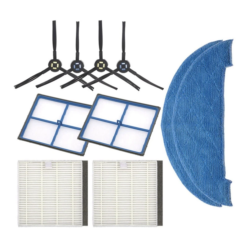 

For ILIFE V80 / V8S Accessories Spare Parts Robot Vacuum Cleaner Replacement Kit Consumables Side Brush HEPA Filter Rags