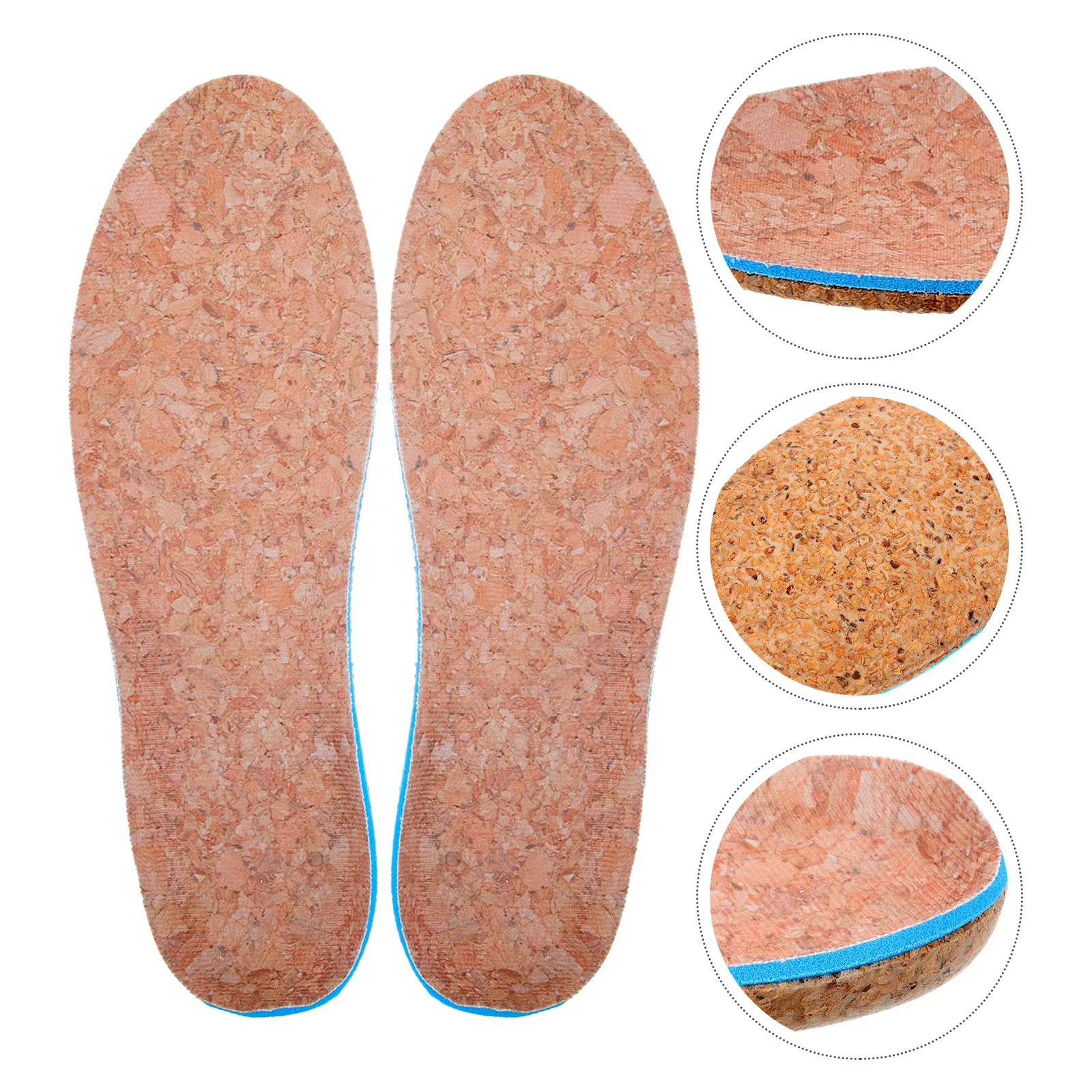 

Cork Insole Height Increase Invisible Increased Insoles Shoe Inserts Heel Pad Inner Heightening Lift Pads Men Women