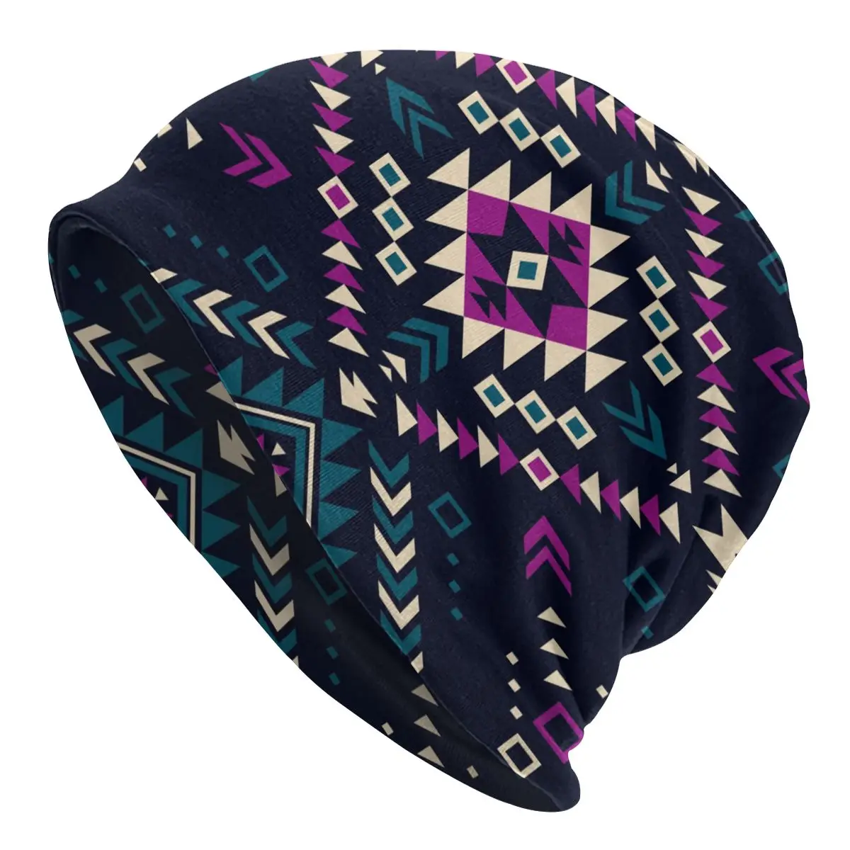 Tribal Navajo Ethnic Hipster Geometric Men's Beanies for Women Outdoor Bonnet Hats Unisex Knitted Hat Hip Hop Cap