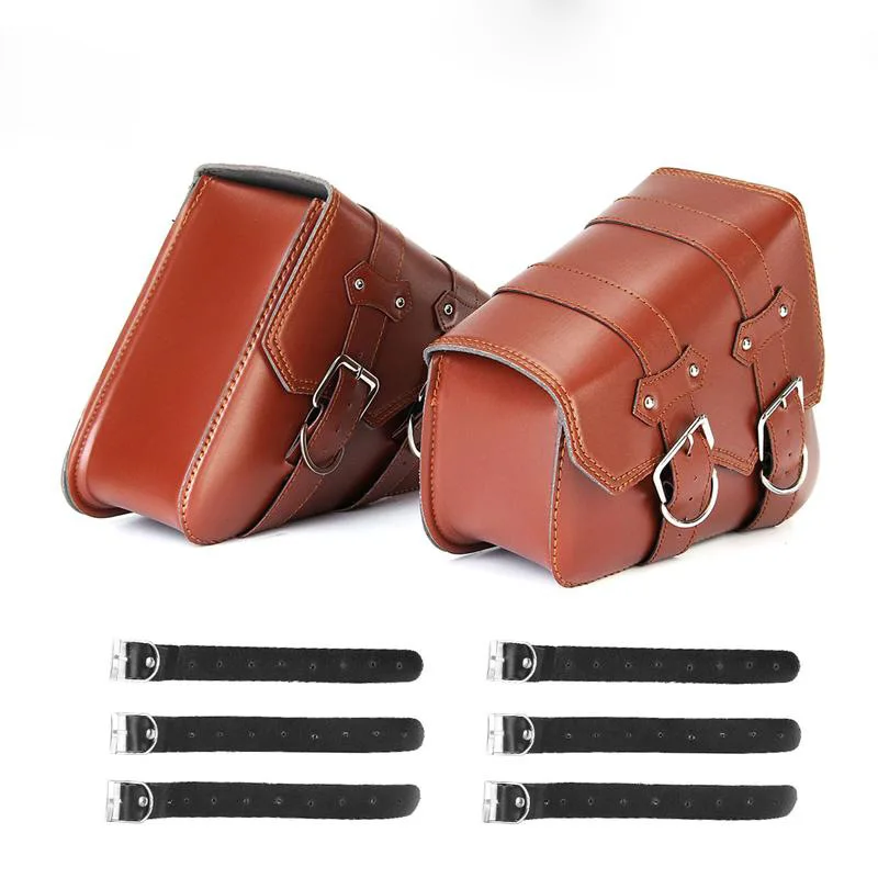 

Universal Motorcycle Saddlebag Side Luggage Bag Saddle Leather Waterproof Box Tool Bag Storage Travel Bags for Atv Tank Bags