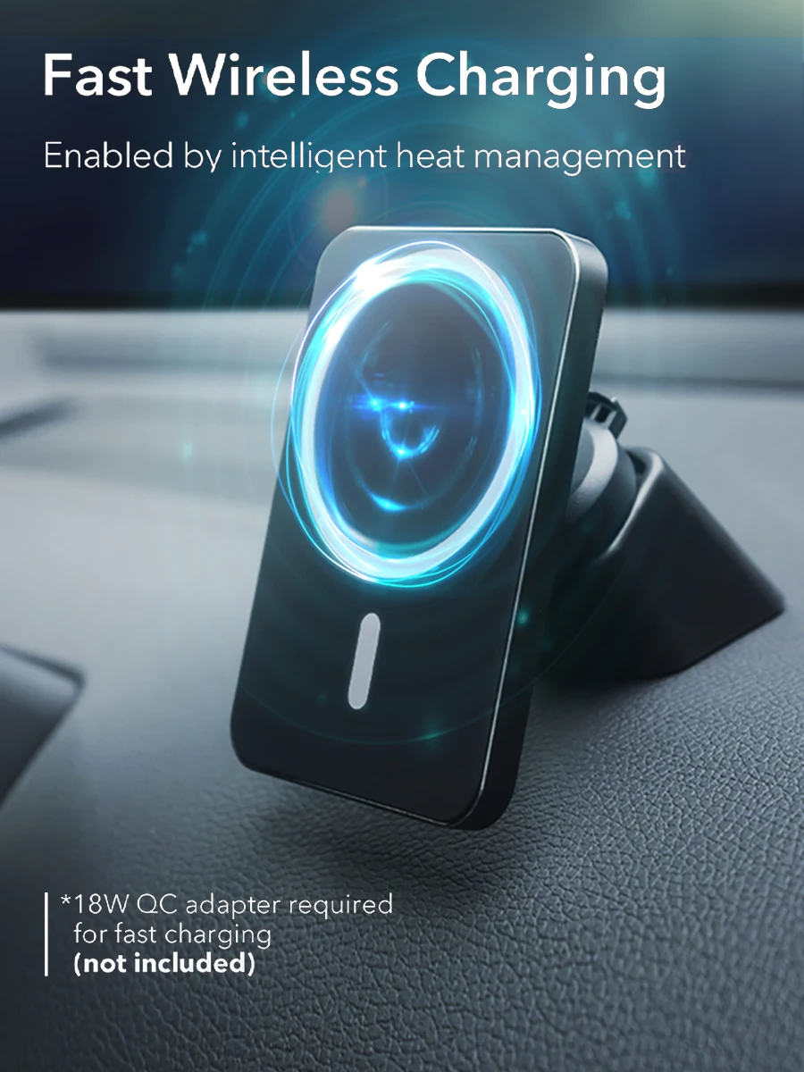 Magnetic Wireless Car Charger Mount Adsorbable Phone For iPhone 14 13 12 Pro Max adsorption 15W Fast Charging Alloy Frame Holder
