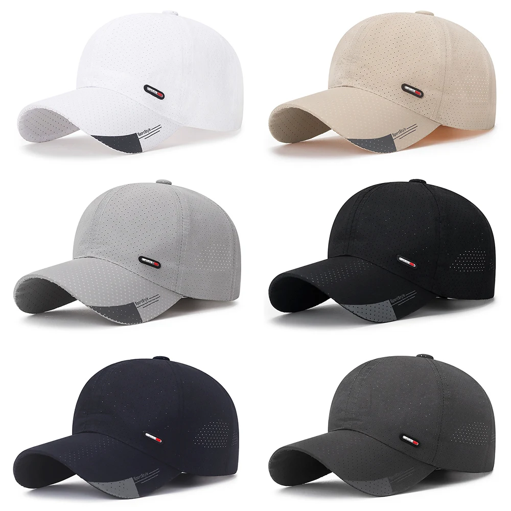 

Mesh Baseball Cap Summer Hip Hop Hats Peaked Cap Snapback Hat Quick Drying Hats Unisex Breathable Outdoor Sports Sunhat y2k