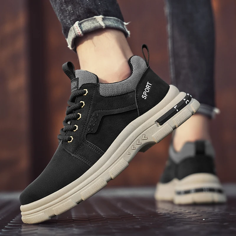 Мужские кроссовки на толстой подошве повседневная обувь для ходьбы