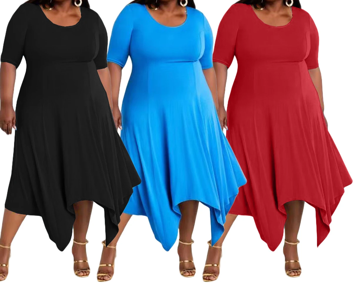 

Summer Dress 2023 Women Fashion Asymmetric Hem Beach Dresses Ladies Casual Dress Vestidos