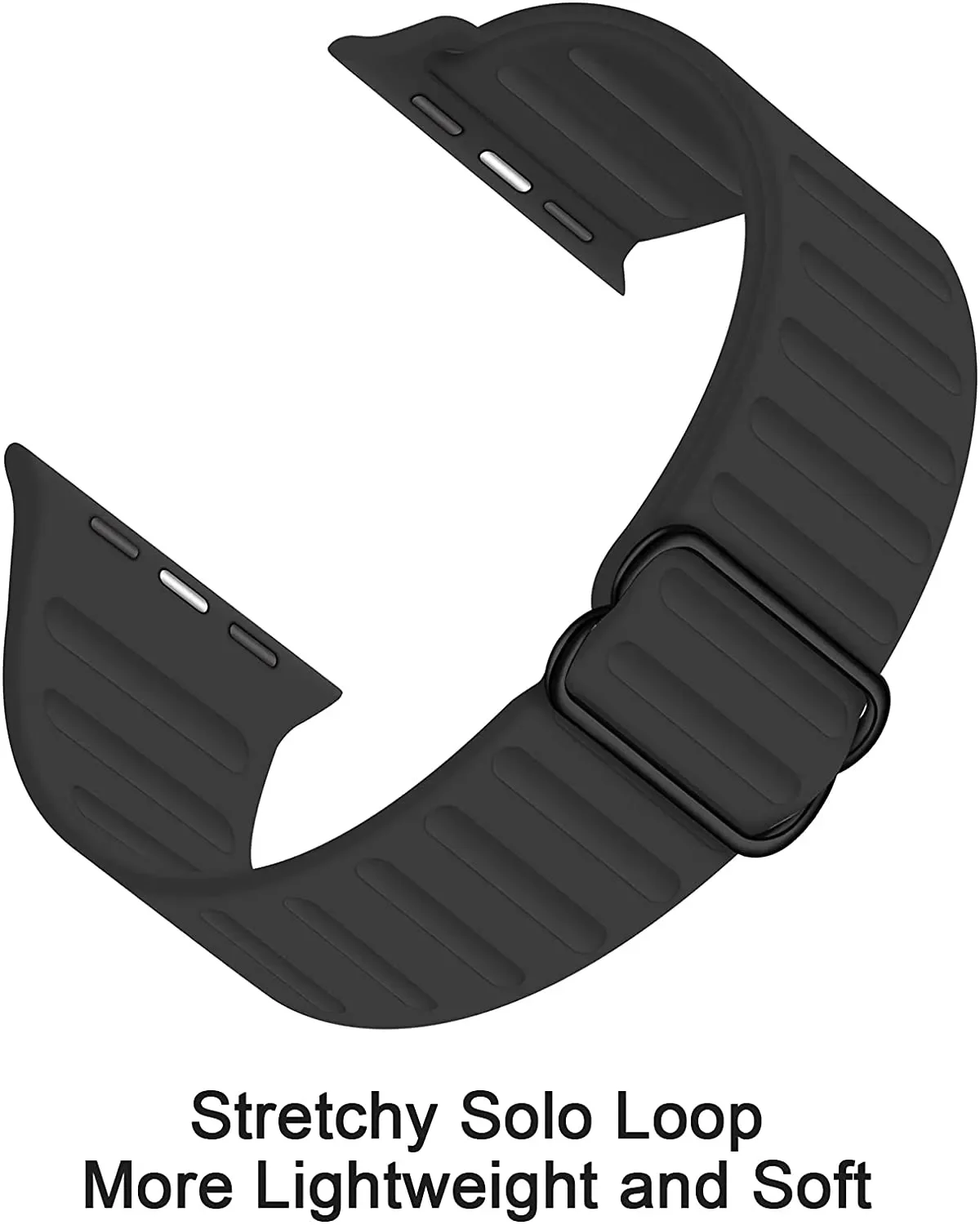 Stretch Silicone Solo Loop Band for Apple Watch 7 6 5 3 Se Sport Women Men Stretch Strap for Apple Watch 44 42 40 38