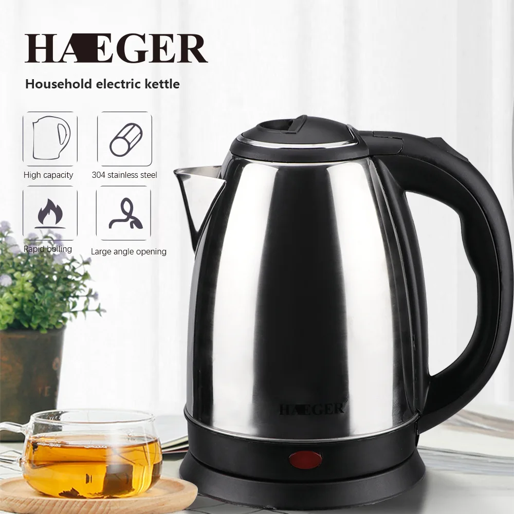 Бытовая техника Electr электрический чайник для чая 2 л воды 2000 Вт из нержавеющей