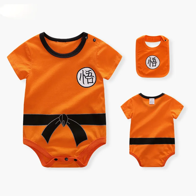 Костюм Аниме дракона DBZ с шариком Z Одежда для новорожденных мальчиков детские