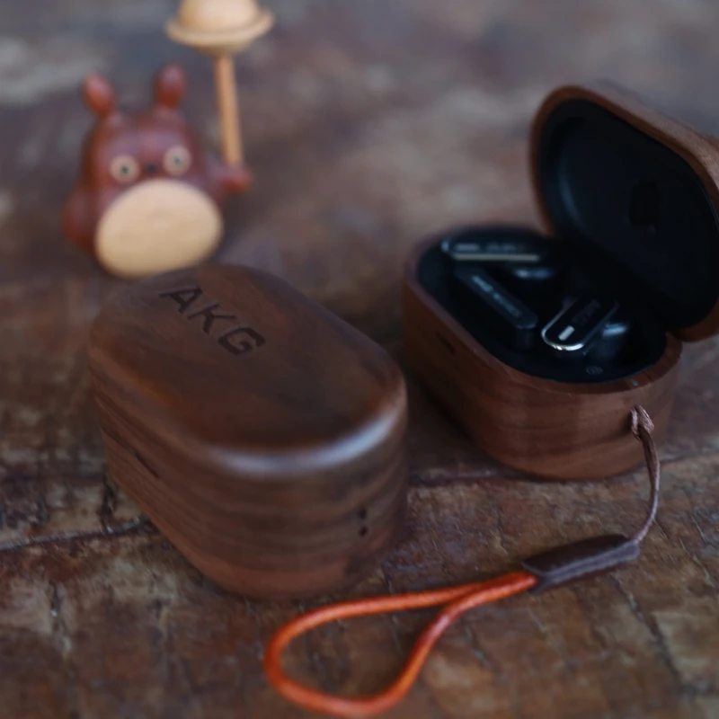 Фото Защитный чехол из орехового дерева для беспроводных наушников AKG N5 — оригинальный, модный и элегантный роскошный дизайн №3
