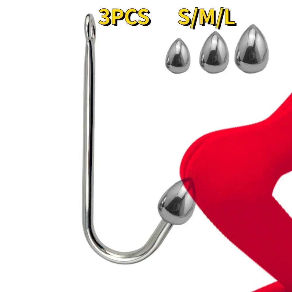 Крючок с резьбой в металлической задней части Анальная пробка расширитель
