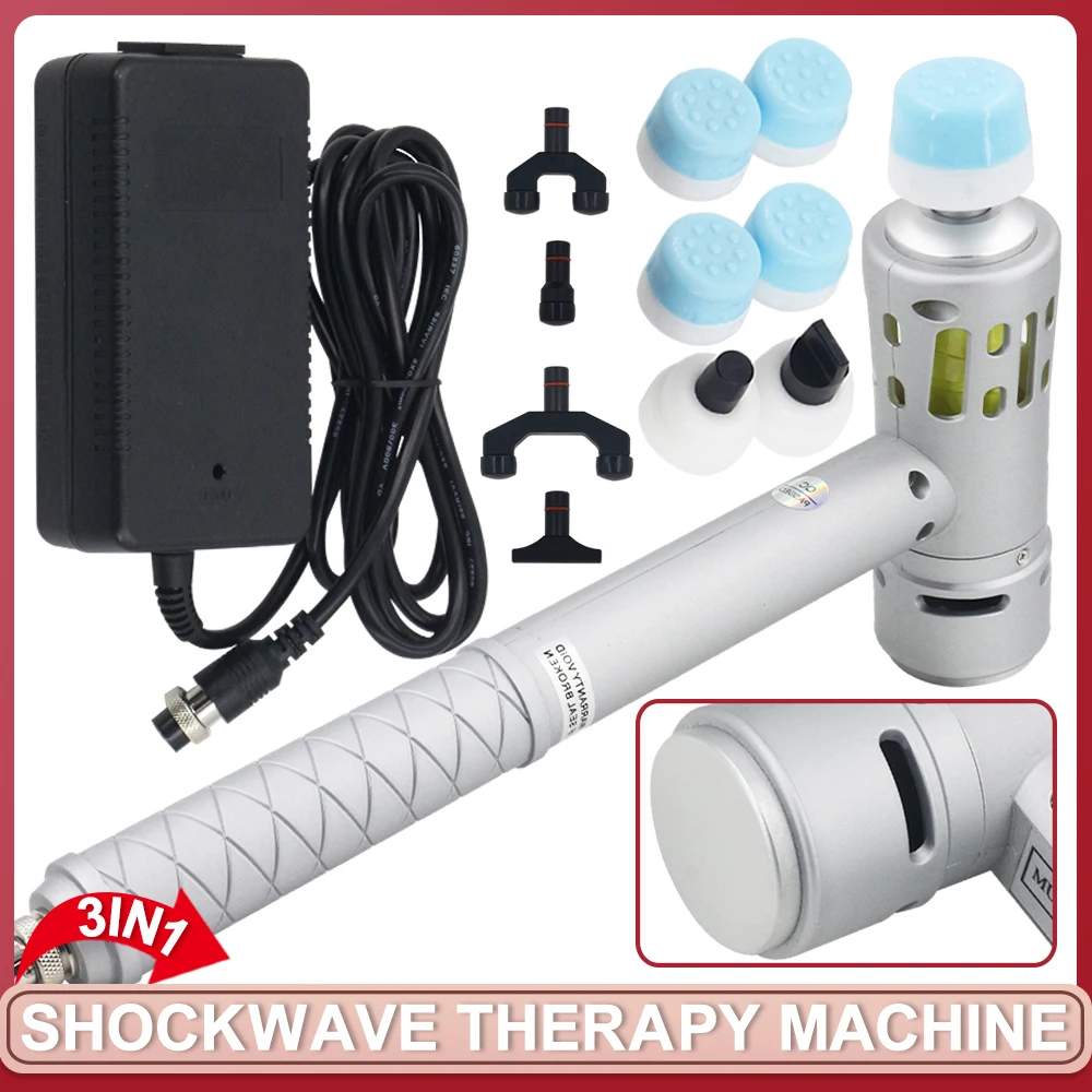 

3 IN 1 Shock Wave Therapy Machine Chiropractic Tool For ED Treatment Pain Relief Shockwave Ultrasound Physiotherapy Massager