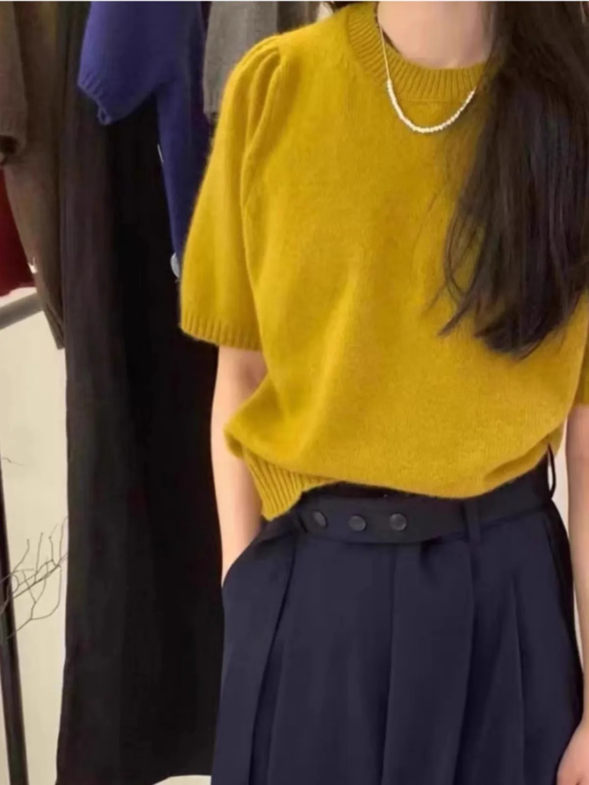 Мягкий ветер! Пуловер с круглым вырезом 100% чистый кашемир трикотажная женская