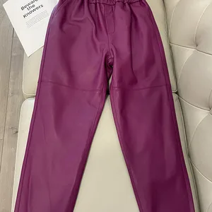 Leather Pants Women High Waist Spring 2022 New Korean Fashion Genuine Leather Trousers Streetwear Ha in India