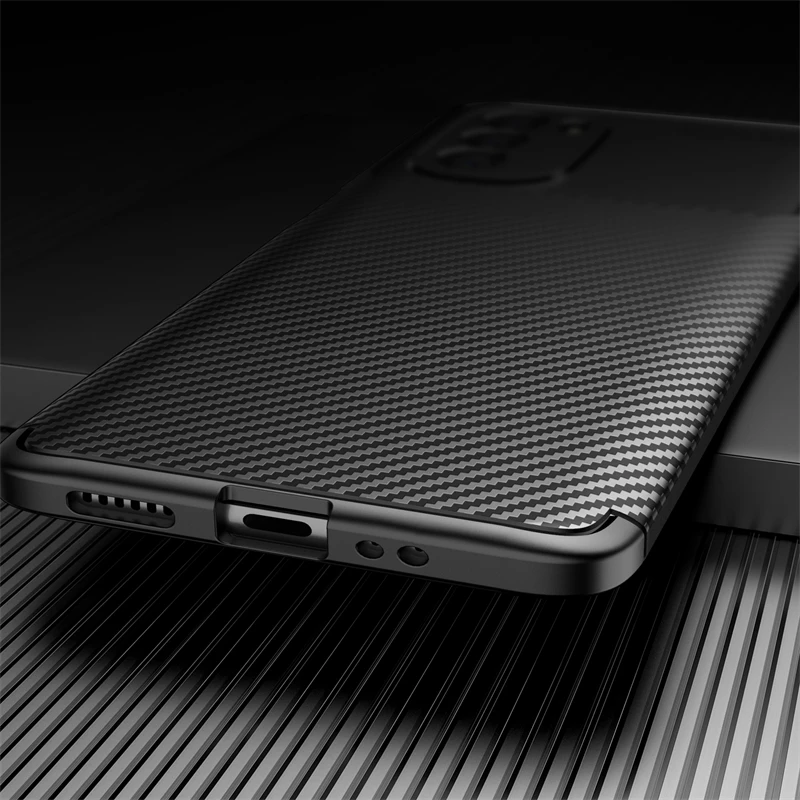 For Motorola Moto G41 Case Bumper Silicone Carbon Fiber Back Case For Motorola Moto G41 Cover For Moto G41 G31 G200 E30 E20 E40