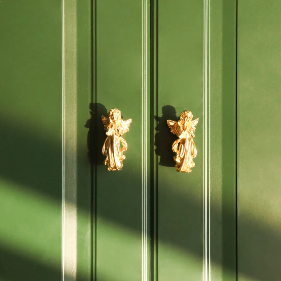 

Brass Angel Girl Handles for Furniture Nordic Style Handles for Cabinets and Drawers Kitchen Furniture Handles