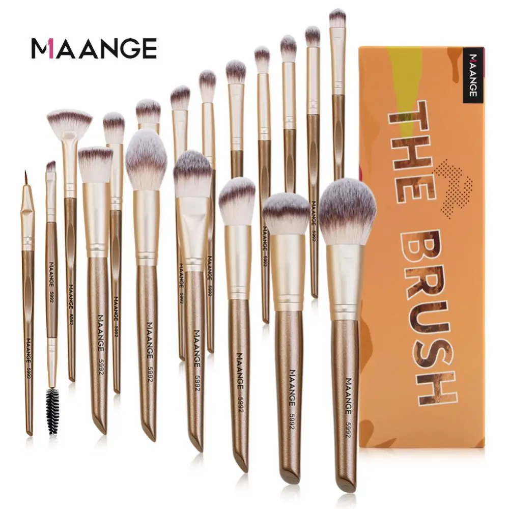 

18 PCs MAANGE Makeup Brush Set Blush Powder Foundation Brush Eye Shadow Brush Concealer Brushes Beauty Tools For Women Cosmetics