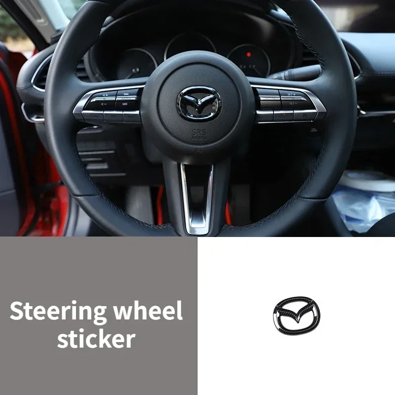 

Автомобильная накладка, наклейка для Mazda 3 Axela 2020, передняя решетка, задняя дверь багажника, эмблема из АБС-пластика, значок на руль, украшение, модификация