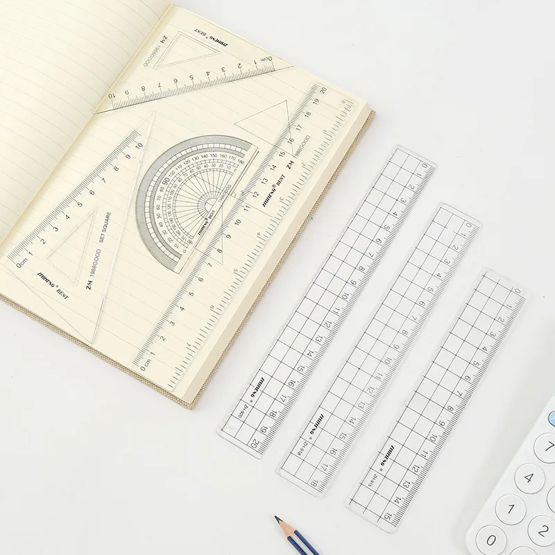 

Creative Simple Ruler Transparent Acrylic Plastic Ruler Student Ruler Stationery