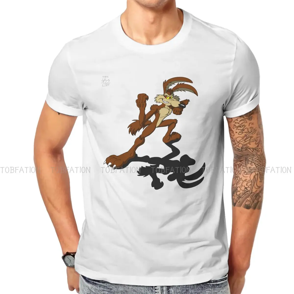 

Ready To Fight Graphic TShirt Wile E. Coyote and the Road Runner Style Streetwear Comfortable T Shirt Men Short Sleeve Gift