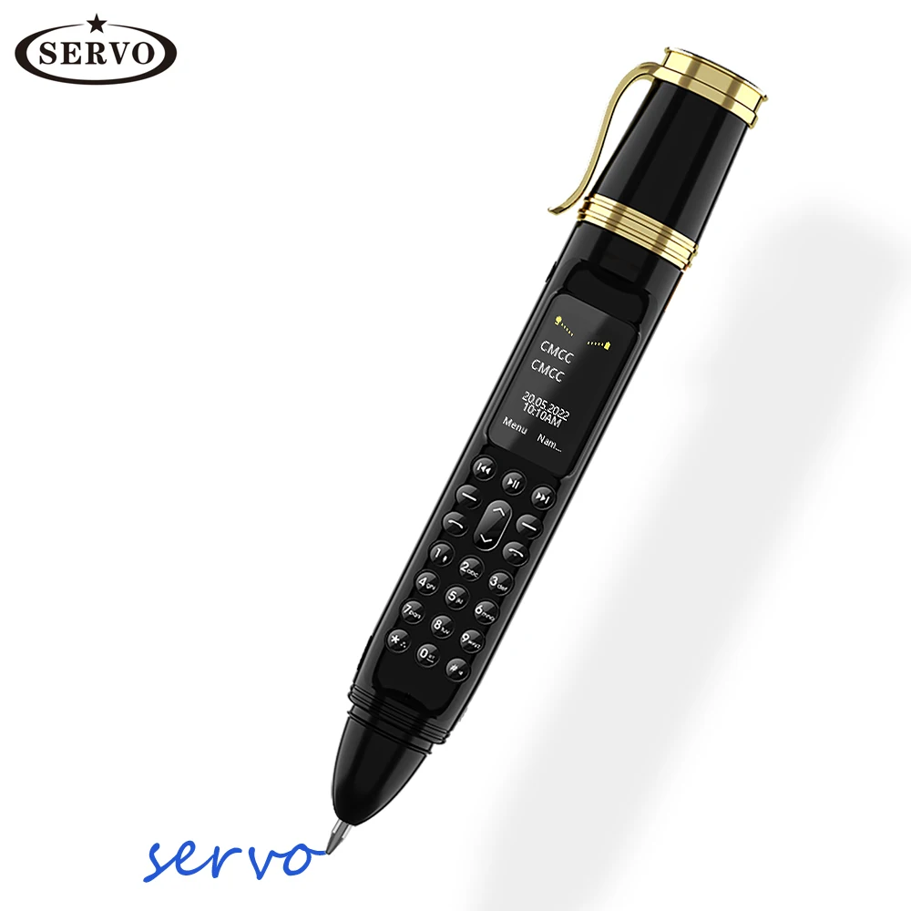 SERVO K07 Plus mini Mobile Phone Pen Dual SIM Camera Fan Bluetooth Dialer Radio Recorder Magic Voice Cellphone Long standby time