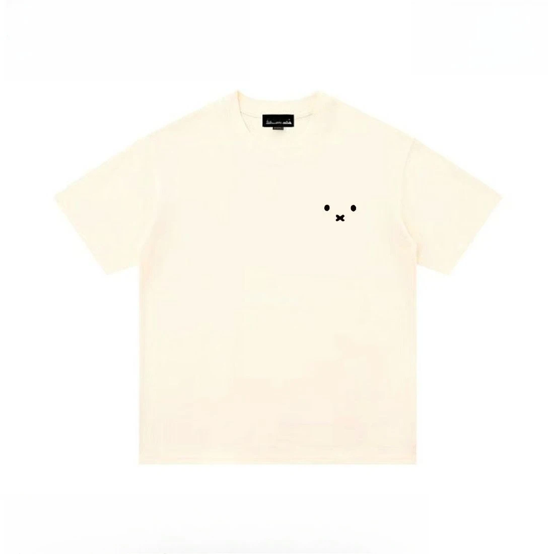 Фото Футболка Kawaii Miffy с принтом кролика Миффи, простой дизайн, короткий рукав, универсальный и расслабленный повседневный стиль для модных образов. №3