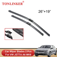 tonlinker car wiper blades for volkswagen vw jetta a6 6 mk6 2011 2019 car accessories front windscreen wiper blade brushes goods