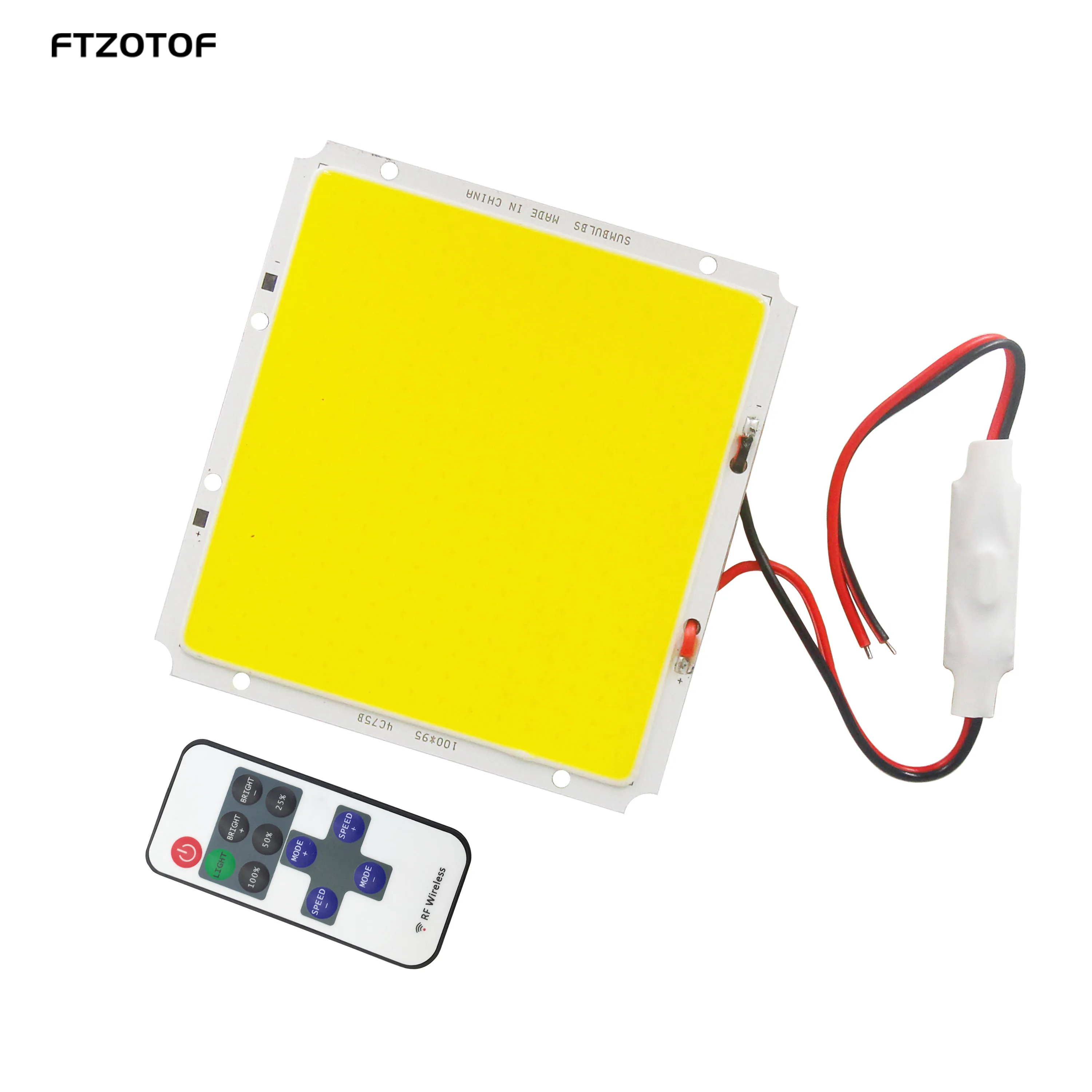 FTZOTOF 12V LED Chip COB 50W Light Source Bulb 100*95mm Round 108mm With Dimmable Cold Warm White Panel DIY Garden Outdoor Lamps