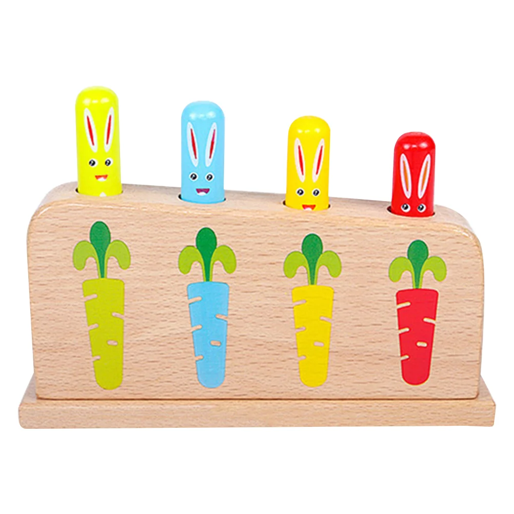 

1 Set of Rabbit Shaped Wooden Game Interactive Cognitive for Toddlers Children Preschool Learning