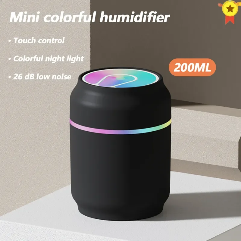 

Ultrasonic Air Humidifier Household Moisturizing Spray Student Dormitory Car Humidification Aromatherap with LED Light