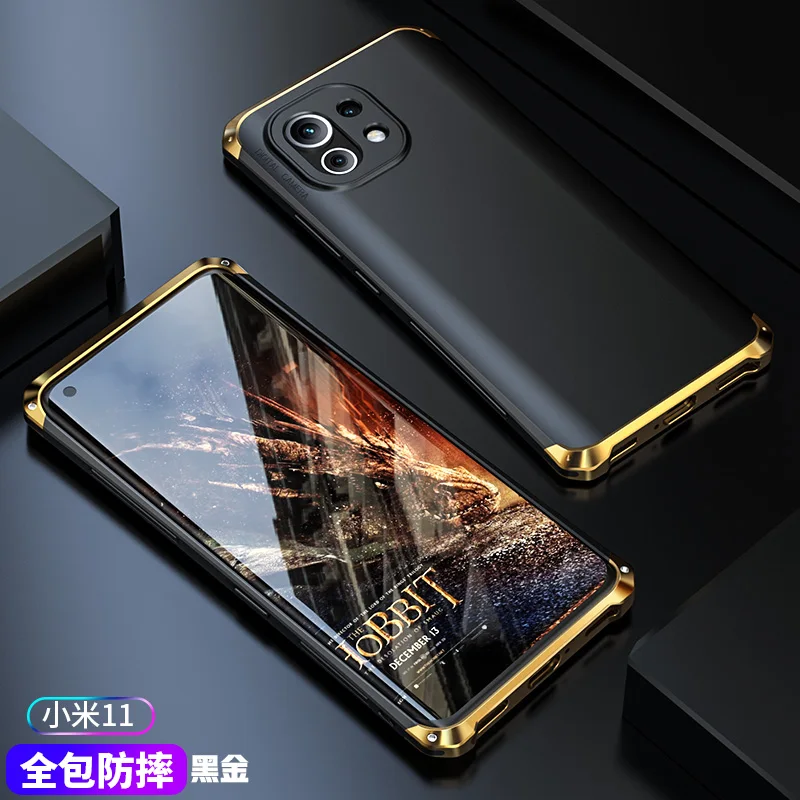 Luxury Shockproof Element Metal Case For Xiaomi Mi 11 10 Mi11 Mi10 Pro 9 Mi9 Hin Hard Aluminium Alloy Hybrid Plastic Back Cover