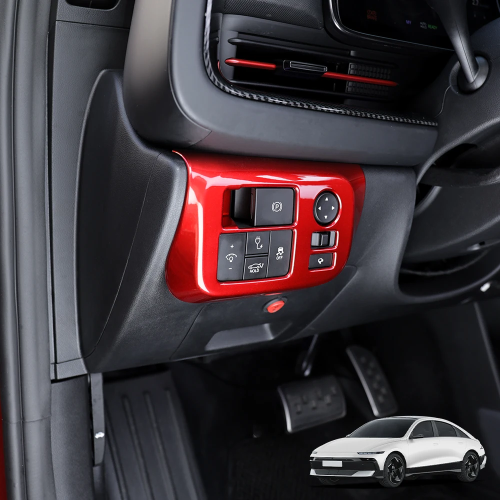 Фото Для Hyundai IONIQ 6 2026 / IONIQ 6 N Line: Накладка на переднюю фару из карбона, регулируемая деталь, аксессуары для интерьера, LHD №1