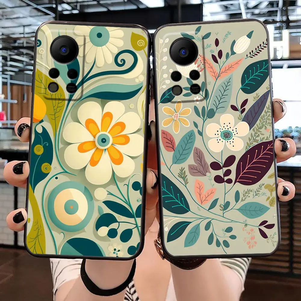 

Funda Case For Infinix TECNO SPARK 7 6 Air Go 5 Pro HOT 20 20I 20S 5G 12 12I 11 11S 10 10I 10S 8 9 Play Case Watercolor Flower