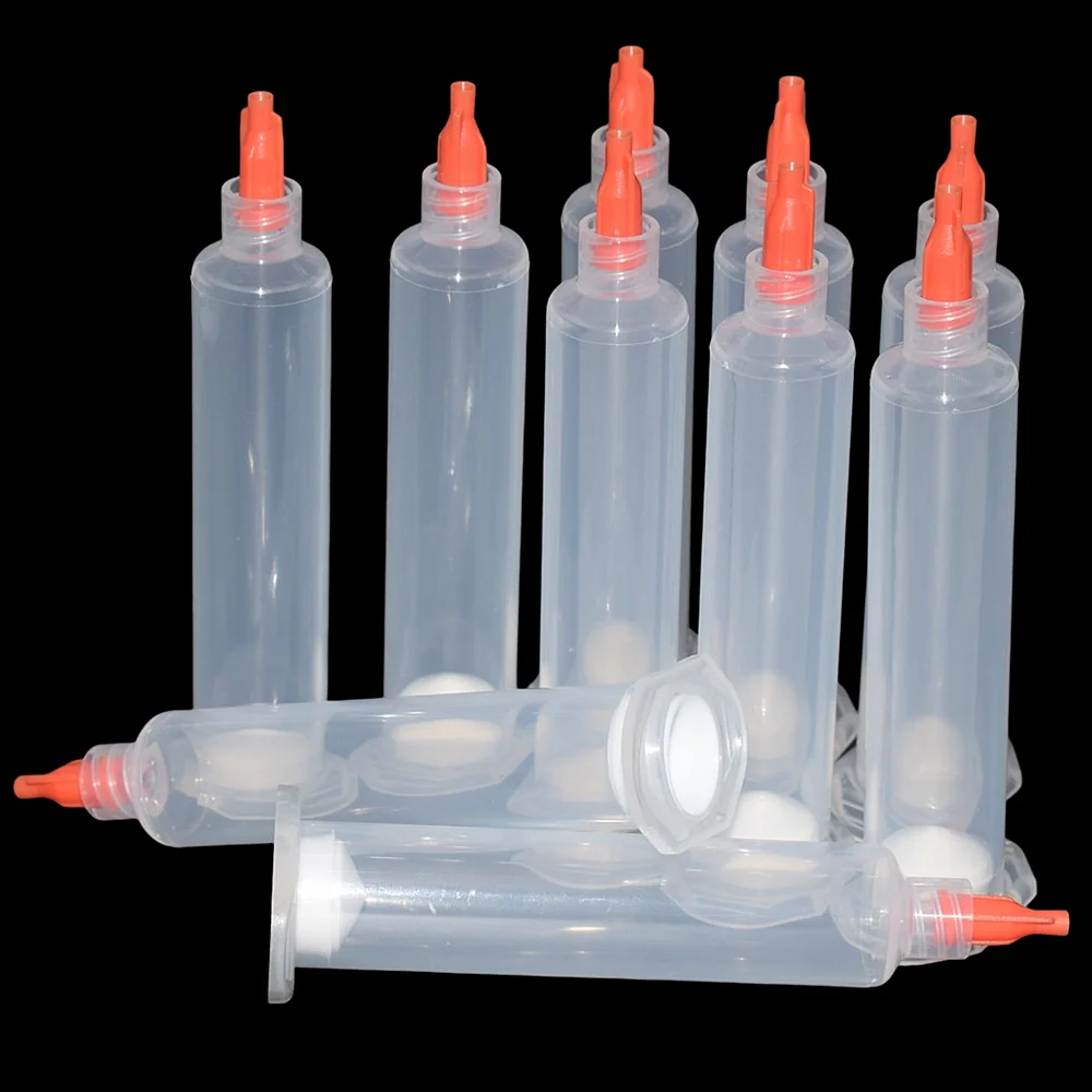 

10pcs 10cc Glue Dispensing Syringes Barrels 10ml Glue Adhesives Dispenser Industrial Syringe Tube Set with Needle Plug Tips Caps