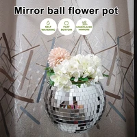 disco ball hanging flower pot for indoor plants flower planter bohemian style pots globe shape hanging basket garden decor vase