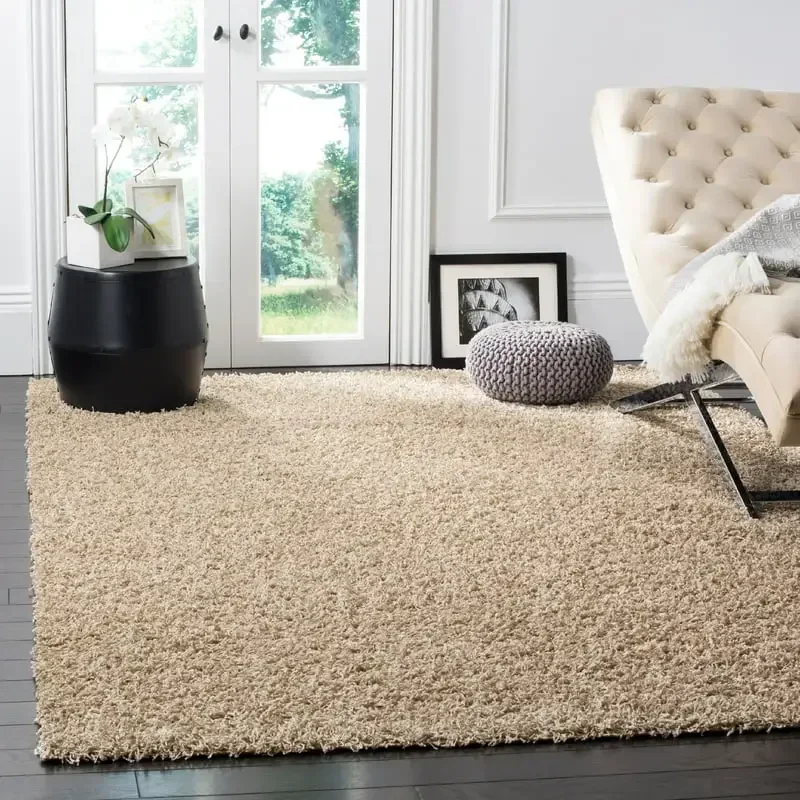 

Solid Plush Shag Area Rug, Beige, 9' x 12' Tapis Area rugs bedroom Carpet Carpet tiles Scarface My singing monsters Prayer mat T