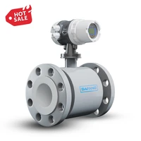 100 1000 mm 4 20ma rs485 output dn200 6 inch digital stream water flow meter with temperature sensor