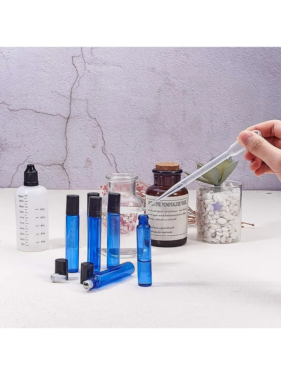 30 упаковок 10 мл стеклянных роликовых бутылок с шариками из нержавеющей стали